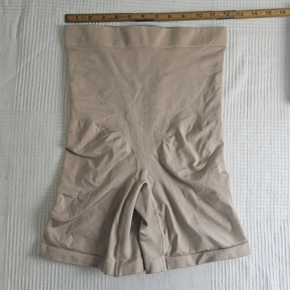 Dress Barn Shaper Shorts Sz L Nude Beige‎ High Waist Compression
